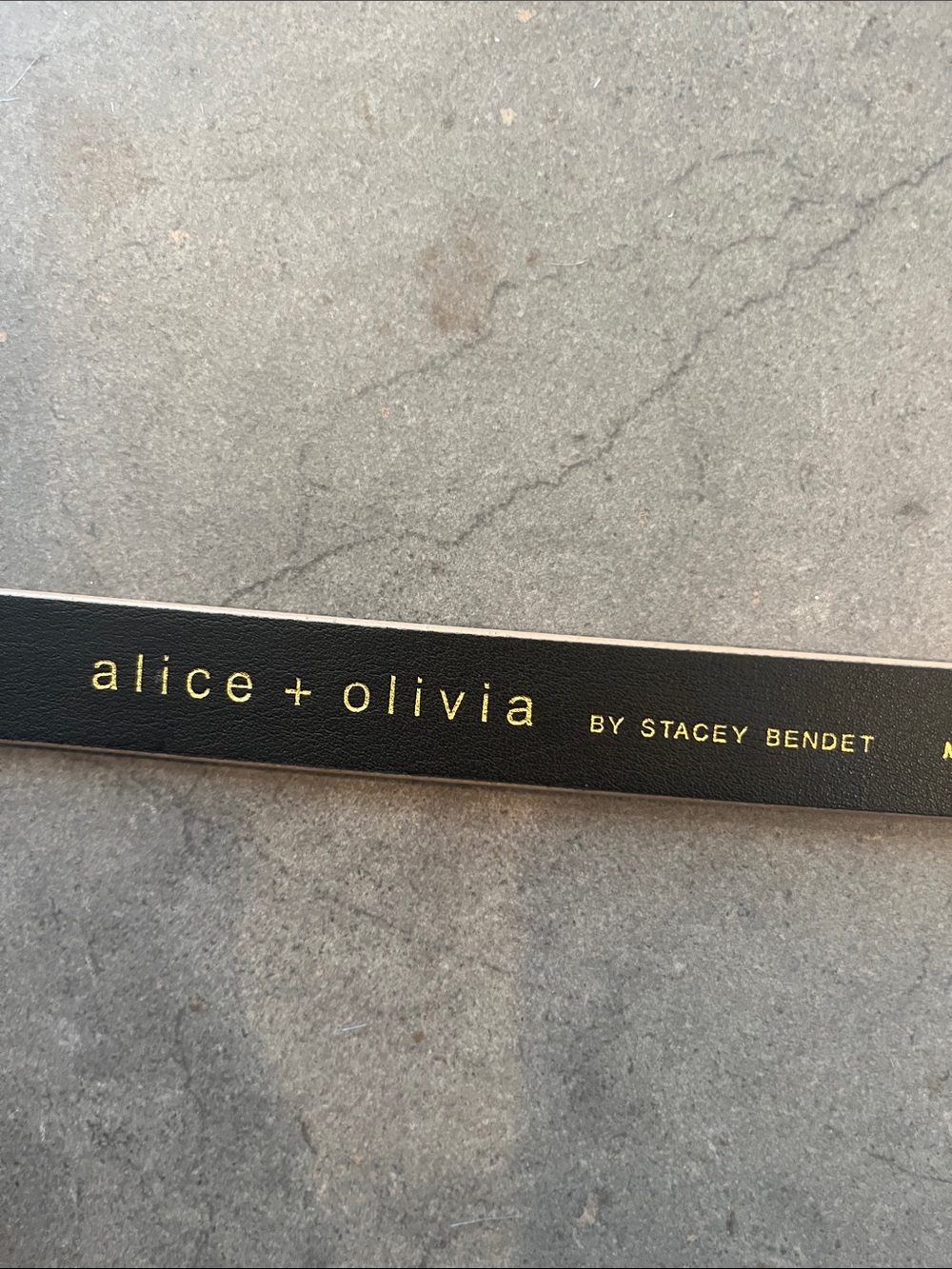 Alice + Olivia Letty Buckle Tan Leather Belt with Oversized Gold Buckle - Picture 11 of 16